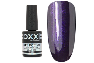 Гель-лак Oxxi №042, темный фиолетовый с микроблеском, 10 мл
