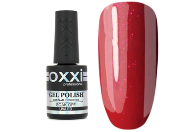 Гель-лак Oxxi №006, малиново-красный с шиммером, 10 мл