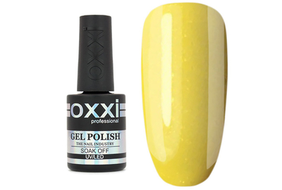 Гель-лак Oxxi №093, желтый с едва заметными блестками, 10 мл.