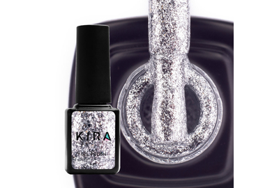 Gel polish Kira Nails 24 Karat No. 001 silver, 6 ml