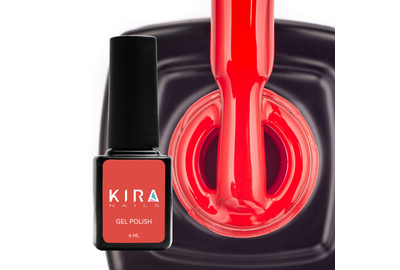 Гель-лак Kira Nails №037 яскраво-червоний емаль, 6 мл