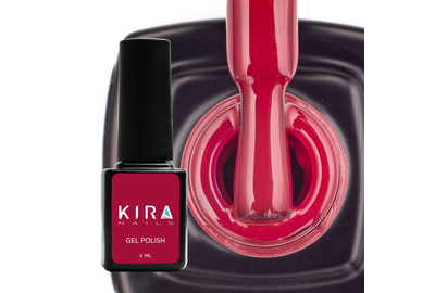 Гель-лак Kira Nails №040 темно-червоний емаль, 6 мл