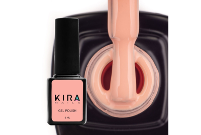 Гель-лак Kira Nails №047 приглушений персиково-бежевий емаль, 6 мл