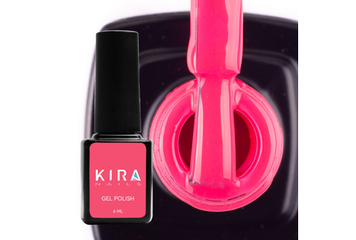 Гель-лак Kira Nails №051 яскравий рожево-кораловий емаль, 6 мл