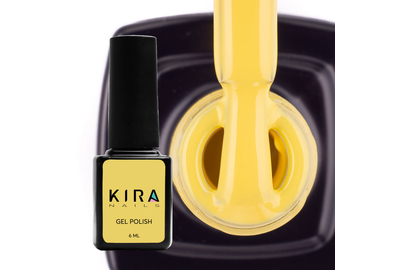 Гель-лак Kira Nails №073 солнечно-желтая эмаль, 6 мл