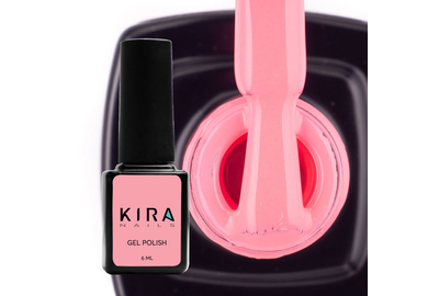 Гель-лак Kira Nails №096 яскравий рожевий неоновий емаль, 6 мл
