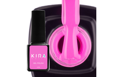 Гель-лак Kira Nails №100 приглушена рожева фуксія емаль, 6 мл