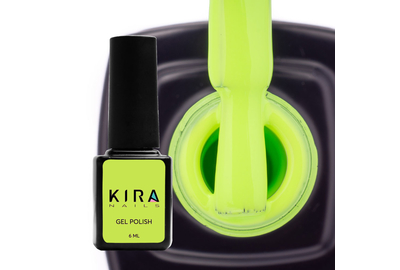 Gel polish Kira Nails No. 123 light green enamel neon, 6 ml