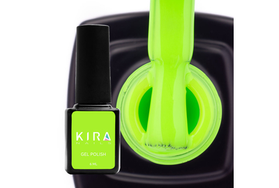 Гель-лак Kira Nails №124 салатово-неоновая эмаль, 6 мл