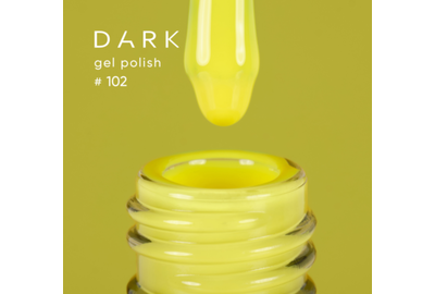 DARK gel polish No. 102, yellow, 10 ml