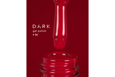 Гель-лак DARK №086, яскравий червоний, 6 мл
