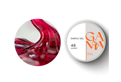 Гель GaMa Simple gel №46 Garnet гарнет, малиновый, 15 мл