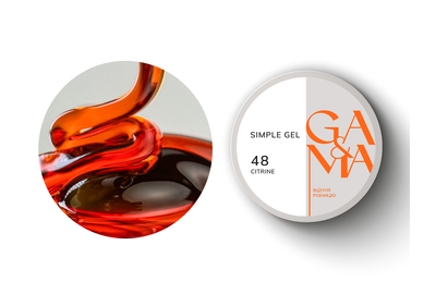 Гель GaMa Simple gel №48 Citrine цитрин, оранжевый, 15 мл