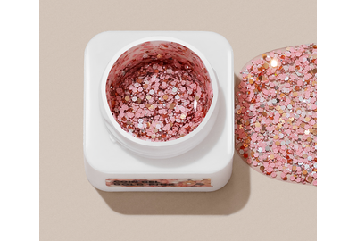 Гель для дизайну HEYLOVE Coin gel Gold Pink, рожевий, 5 г