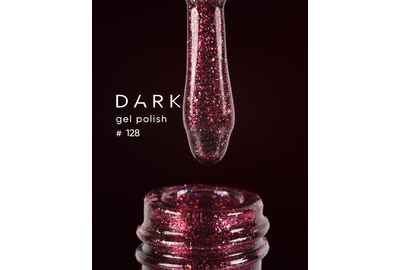 Гель-лак DARK №128, гранатовый, 6 мл