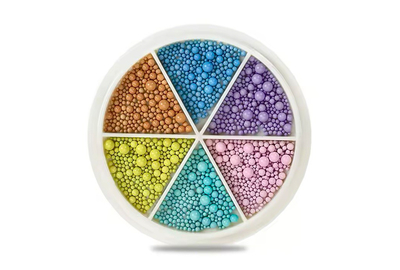 Бульонки металеві кольорові мікс розмір