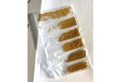 Бульонки металлические микс размер золото