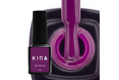 Гель-лак Kira Nails №151 баклажановий емаль, 6 мл