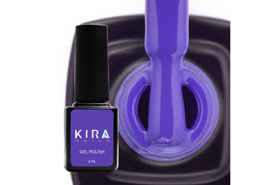 Гель-лак Kira Nails №156 яскраво-синій емаль, 6 мл