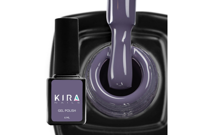 Гель-лак Kira Nails №159 приглушений сіро-синій емаль, 6 мл