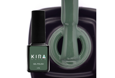 Гель-лак Kira Nails №171 спокійний зелений емаль, 6 мл
