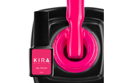 Гель-лак Kira Nails №174 неонова фуксія, 6 мл
