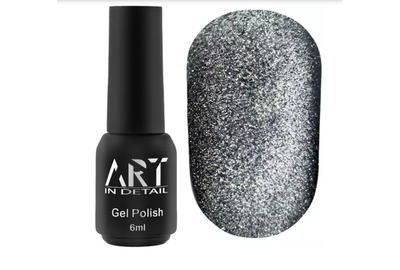 Гель-лак для ногтей ART Night Cat №01, кошачий глаз, черный, 6 мл