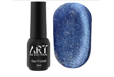 Гель-лак для ногтей ART Night Cat №07, кошачий глаз, синий, 6 мл