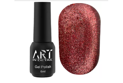Гель-лак для ногтей ART Night Cat №08, кошачий глаз, красный, 6 мл