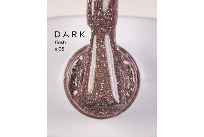Reflective gel polish DARK Flash #005, pink-gold, 10 ml