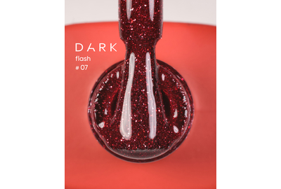Reflective gel polish DARK Flash No. 007, cherry, 10 ml