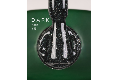 Reflective gel polish DARK Flash #013, emerald, 10 ml
