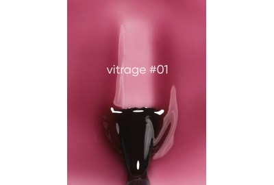 DARK Vitrage №001 stained glass gel polish, pink, 6 ml
