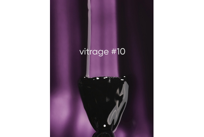 Stained gel varnish DARK Vitrage No. 010, eggplant, 6 ml