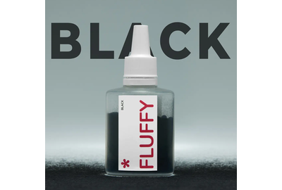 Бархатная пудра для ногтей EASY Fluffy Black, черная