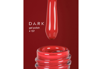 Гель-лак DARK №137, кармин красный, 6 мл