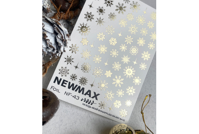 Слайдер дизайн Foil NF 43 золоті сніжинки