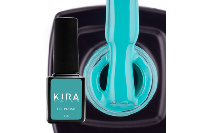 Гель-лак Kira Nails №086 зеленовато-бирюзовый эмаль, 6 мл