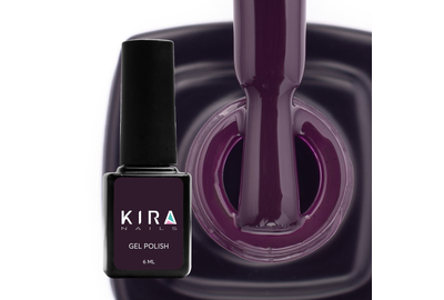 Gel polish Kira Nails #153 dark eggplant enamel, 6 ml