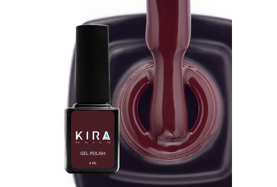 Gel polish Kira Nails #154 dark brown enamel, 6 ml