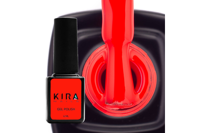 Gel polish Kira Nails #166 spicy red enamel, 6 ml
