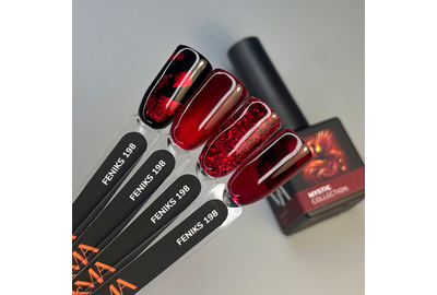 Gel nail polish GaMa Mystic #198 feniks stained glass red, 10 ml