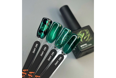 Gel nail polish GaMa Mystic #199 zmiy stained glass green, 10 ml