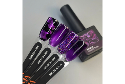 Gel nail polish GaMa Mystic #200 hryfon stained glass purple, 10 ml