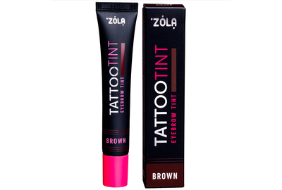 Eyebrow and eyelash dye ZOLA TATTOO TINT Brown, 15 ml