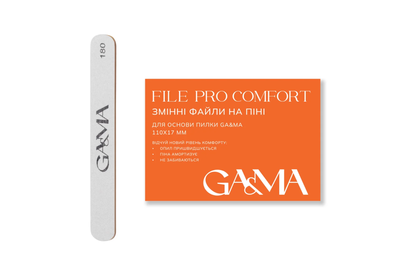 GaMa FILE PRO Comfort foam replaceable files, for straight file, 180 grit, 50 pcs.