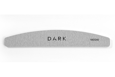 Набор пилочек DARK полукруг на пене серый 180/240, 25 шт.