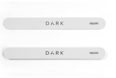 Набір пилочок DARK овал на піні білий 180/240, 25 шт