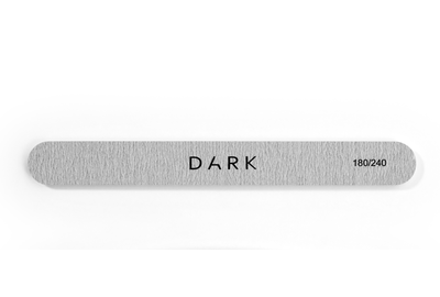 Набір пилочок DARK овал на піні сірий 180/240, 25 шт