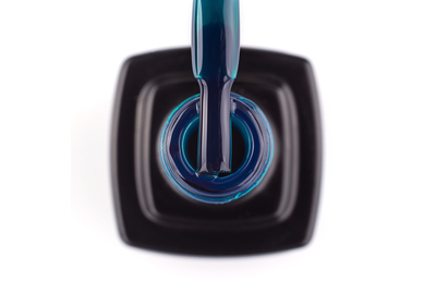 Gel polish Kira Nails Vitrage No. V05 turquoise-green stained glass, 6 ml